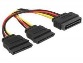 Delock CABLE SATA POWER (M) - AND gt; SATA(F) X2, 15CM