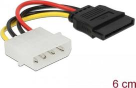 Delock Cable Power SATA HDD- AND gt; 4pin male (straight) 6c