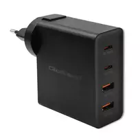 Qoltec GaN POWER PRO travel charger | 130W | GaN | USB-C, USB-A