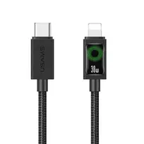 USAMS U92 data transfer and charging cable | USB-C to Lightning | 30W | 1.2m | black