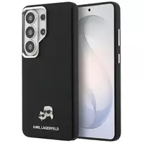 Karl Lagerfeld Saffiano KC Metal Logo phone case with MagSafe support for Samsung Galaxy S26 Ultra (S948) black
