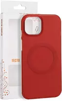 Telforceone Tecto Shield Mistiq Mag dėklas, skirtas iPhone 15 6,1 colių, raudonas