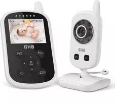 GHB vaizdo auklė su kamera, 2,4 col. TFT LCD ekranu ir naktiniu matymu B0D76K72BK