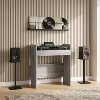 DJ stalas Pilka Sonoma 102 x 45 x 102 cm Apdirbta mediena