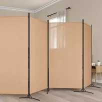 6-skydelio kambario pertvara Smėlio 520 x 180 cm Audinys