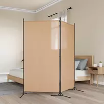 2-Skyrių Kambario Separatorius Smėlio 175 x 180 cm Audinys