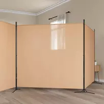 4-skydelis kambario skirstytuvas Smėlio 525 x 180 cm Audinys