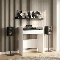 DJ stalas Balta 102 x 45 x 102 cm Apdirbta mediena