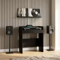 DJ stalas Juodojo ąžuolo 102 x 45 x 102 cm Apdirbta mediena