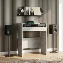 DJ stalas Betono pilka 82 x 45 x 102 cm Apdirbta mediena