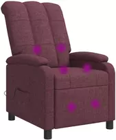 Fotelis Masažinis atlošiamasis krėslas Violetinė Audinys