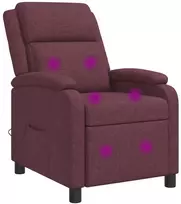 Fotelis Masažinis atlošiamasis krėslas Violetinė Audinys