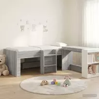 Lova Vaikų Aukštas Lovos Rėmas su Rašomuoju Stalu 2 vnt.
