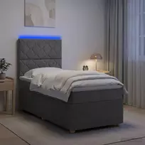 Lova LED lovos čiužinys su LED apšvietimu Tamsiai pilka 90 x 190 cm