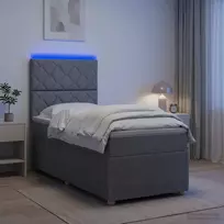 Lova LED lovos čiužinys su LED apšvietimu Šviesiai pilka 90 x 190 cm