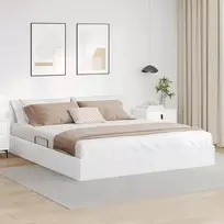 Lova Otomano lovos rėmas Švari balta 180 x 200 cm Dirbtinė oda