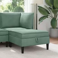 Sofa Sofos pufas su saugojimo funkcija Jūrinė žalia Aksomas