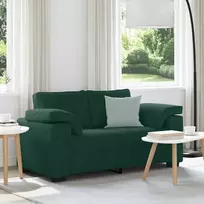 Dvivietė sofa, tamsiai žalia, 160x77x82 cm, aksomas