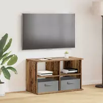 TV staliukas Televizoriaus stovas su stalčių Senas medis 79 x 40 x 48 cm