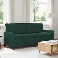Sofa Tamsiai žalia 196 x 81 x 87,5 cm Aksomas