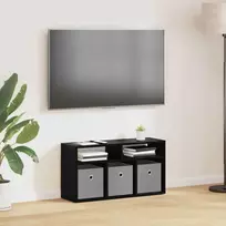 TV staliukas Žemas stalas su stalčių Juodas ąžuolas 72 x 22,5 x 38 cm