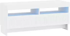 TV staliukas LED televizoriaus spintelė Balta Apdirbta mediena