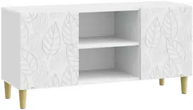 TV staliukas Televizoriaus spintelė 102 x 34,5 x 50 cm Balta
