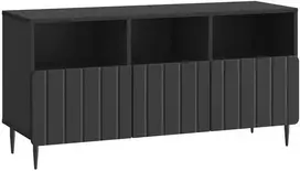 TV staliukas Televizoriaus spintelė su stalčių Juoda 102 x 34,5 x 50 cm