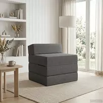 Sulankstomas Sofos Lova Šviesiai pilka 200 x 70 x 10 cm Audinys