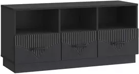 TV staliukas Televizoriaus spintelė su stalčių Juoda 102 x 34,5 x 47 cm