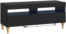 TV staliukas LED televizoriaus spintelė ALKMAAR 100 x 35 x 43 cm Juoda