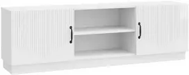 TV staliukas Televizoriaus spintelė Itin blizgi balta 150 x 31 x 47 cm
