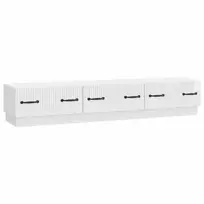 TV staliukas Televizoriaus spintelė Itin blizgi balta 147 x 34,5 x 27 cm