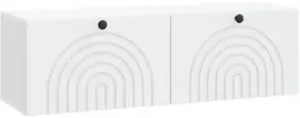 TV staliukas Sieninė TV spintelė Balta 98 x 31 x 30 cm Apdirbta mediena