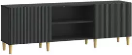 TV staliukas Televizoriaus spintelė Juoda 150 x 31 x 50 cm Apdirbta mediena