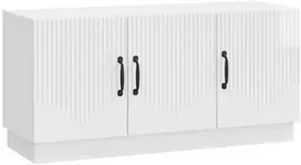 TV staliukas Televizoriaus spintelė Itin blizgi balta 99 x 34,5 x 47 cm