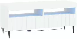 TV staliukas LED televizoriaus spintelė ZWOLLE 100 x 35 x 43 cm Balta