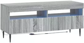 TV staliukas LED televizoriaus spintelė ZWOLLE 100 x 35 x 43 cm Pilka Sonoma