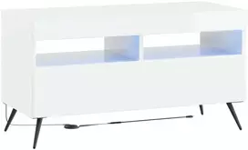 TV staliukas LED televizoriaus spintelė BREDA Itin blizgi balta