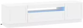 TV staliukas LED televizoriaus spintelė Balta Apdirbta mediena