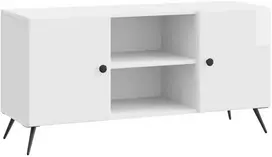 TV staliukas Televizoriaus spintelė 102 x 34,5 x 50 cm Itin blizgi balta