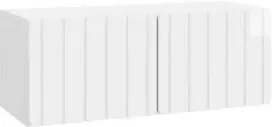 TV staliukas Sieninė TV spintelė 78,5 x 31 x 30 cm Itin blizgi balta