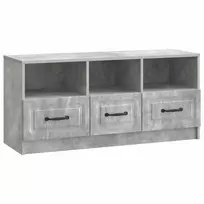 TV staliukas Televizoriaus spintelė Betono pilka 102 x 34,5 x 47 cm