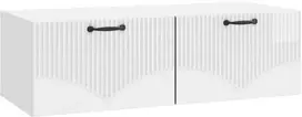 TV staliukas Sieninė TV spintelė Itin blizgi balta 98 x 41 x 30 cm