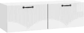 TV staliukas Sieninė TV spintelė Itin blizgi balta 98 x 31 x 30 cm
