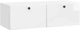 TV staliukas Sieninė TV spintelė 98 x 41 x 30 cm Itin blizgi balta