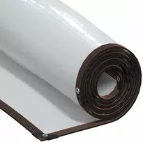 Skaidrus brezentas su kilpelėmis, 1x6 m, polietilenas