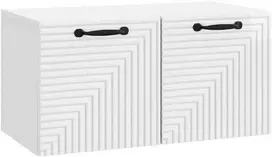 TV staliukas Sieninė TV spintelė Itin blizgi balta 59,5 x 31 x 30 cm