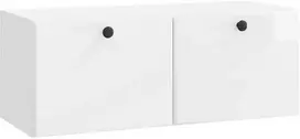 TV staliukas Sieninė TV spintelė 78,5 x 31 x 30 cm Itin blizgi balta