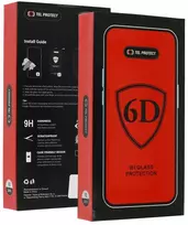 Tel Protect Full Glue 6D grūdintas stiklas skirtas SAMSUNG GALAXY S22/S23 Juodas (su piršto atspaudo atrakinimu) – 10 VNT.